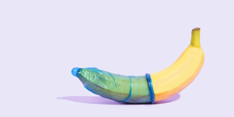 Kondom, Banane, Andwendung Kondom